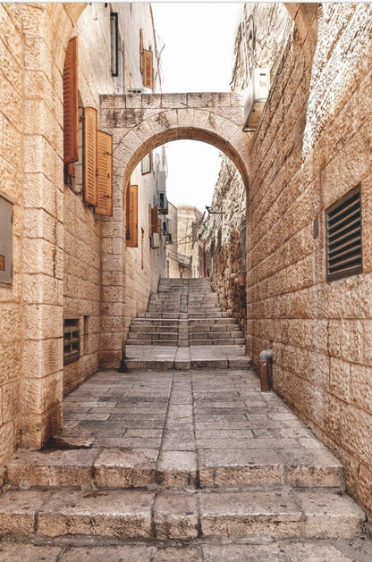 Silk Poster - Old City of Jerusalem Sukkah Decoration